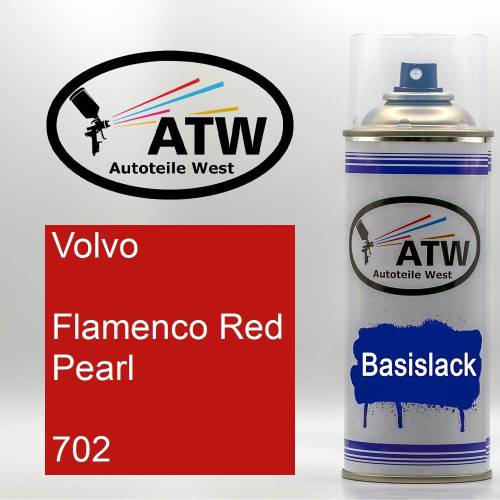 Volvo, Flamenco Red Pearl, 702: 400ml Sprühdose, von ATW Autoteile West.